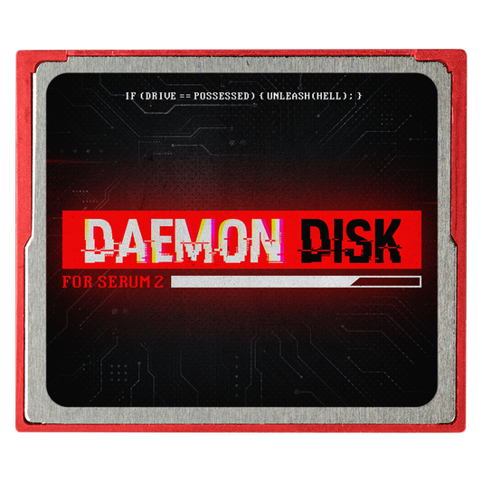 DAEMON DISK – Serum 2 preset pack by Noise Dept., cover art